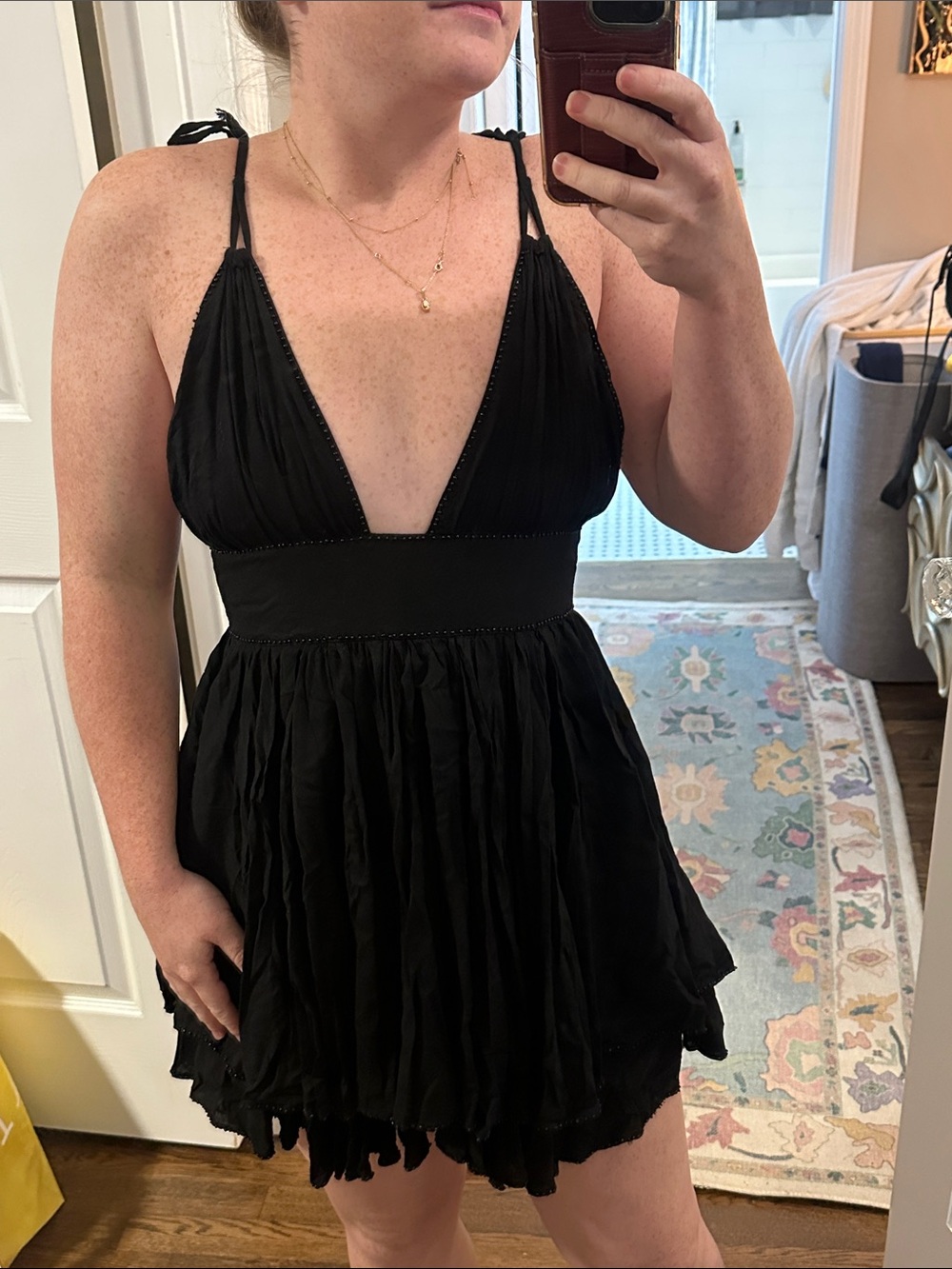 Tiara Hawaii Short Black Dress